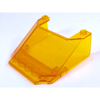 trans-orange windscreen 6 x 6 x 2 with 2 studs on top