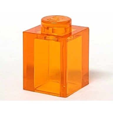 trans-orange brick 1 x 1