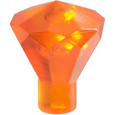 trans-orange rock 1 x 1 jewel 24 facet