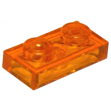 trans-orange plate 1 x 2