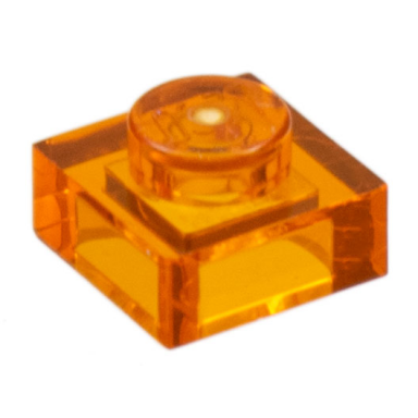 trans-orange plate 1 x 1