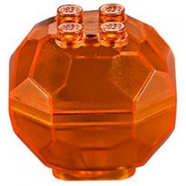 trans-orange rock 4 x 4 octagonal boulder 30293 30294