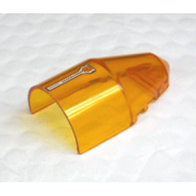 trans-orange windscreen 7 x 4 x 2 round with instrument pattern sticker - set 7692