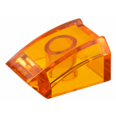 trans-orange slope curved 2 x 2 lip