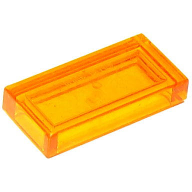 trans-orange tile 1 x 2