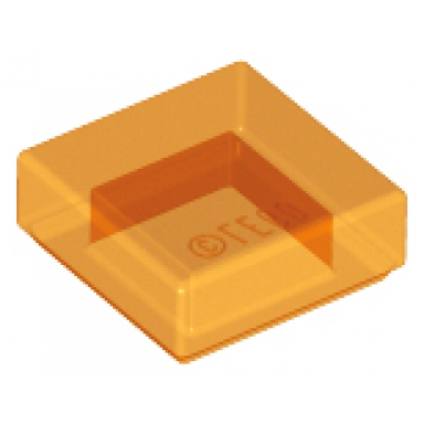 trans-orange tile 1 x 1