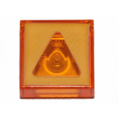 trans-orange tile 1 x 1 with transparent triangle pattern
