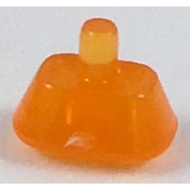 trans-orange rock faceted with small pin infinity stone
