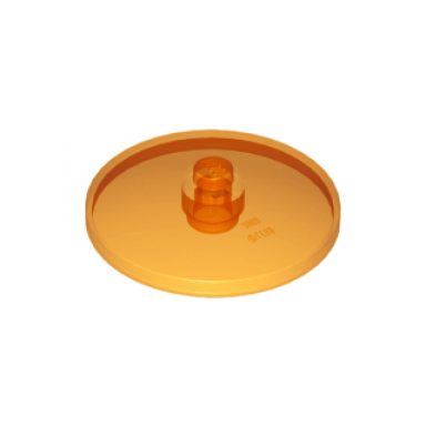 trans-orange dish 4 x 4 inverted radar with solid stud