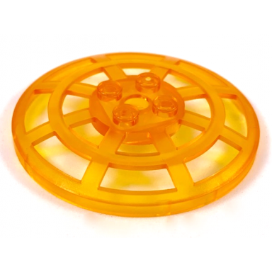 trans-orange dish 6 x 6 inverted radar webbed - type 2 underside attachment positions at 90 degrees