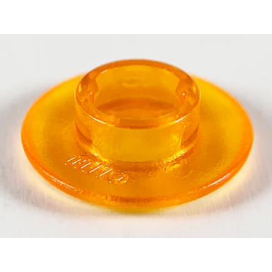 trans-orange clikits bead ring thin large with hole with high connector