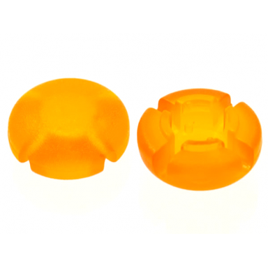trans-orange clikits icon round 2 x 2 small with hole frosted solid and transparent colors