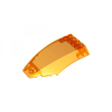 trans-orange windscreen 10 x 6 x 2 curved