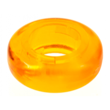 trans-orange clikits bead ring thick small with hole