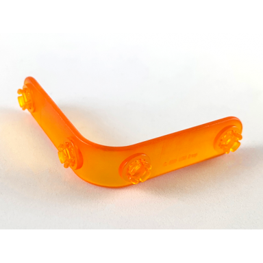 trans-orange clikits connector l-bent 6 x 6 with 4 pins