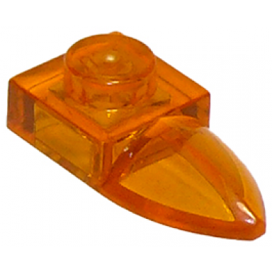 trans-orange plate modified 1 x 1 with tooth horizontal