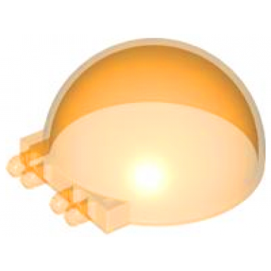 trans-orange windscreen 6 x 6 x 3 canopy half sphere with dual 2 fingers