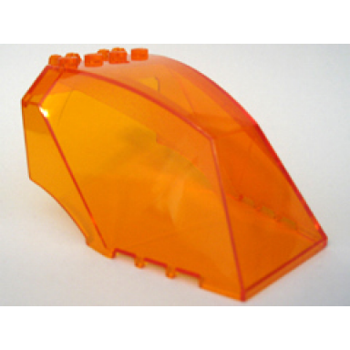 trans-orange windscreen 8 x 6 x 4 with locking dual 2 fingers