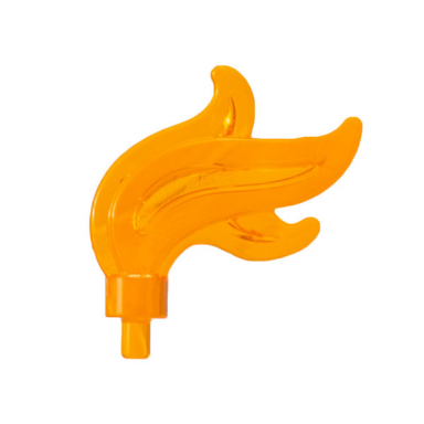 trans-orange minifigure plume feather triple compact flame water with small pin