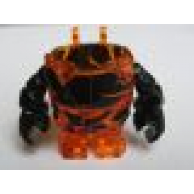 trans-orange body rock monster - torso legs with black arms assembly