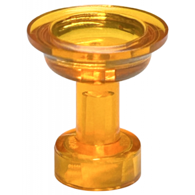 trans-orange minifigure utensil sherbet sundae dish cocktail glass