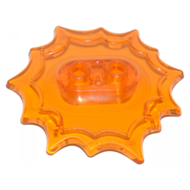trans-orange power burst minifigure pedestal 5 x 5 x 2 3
