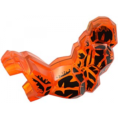 trans-orange arm rock monster large left with black pattern