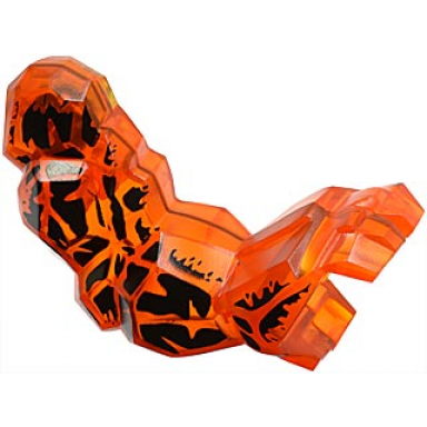 trans-orange arm rock monster large right with black pattern