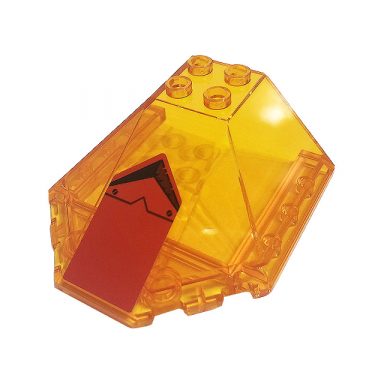 trans-orange windscreen 6 x 6 x 2 canopy with black screws line and arrow on red background pattern sticker - set 71720