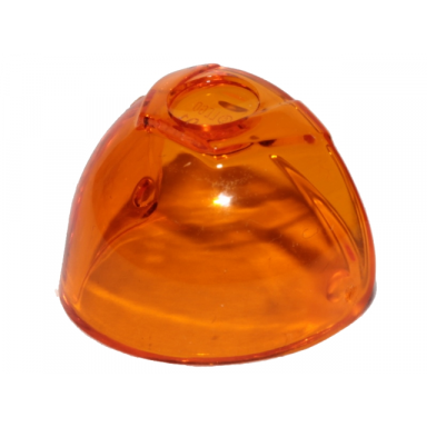 trans-orange minifigure visor large with trapezoid area on top