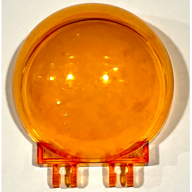 trans-orange windscreen 8 x 8 x 3 canopy dome half sphere with dual 2 fingers