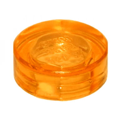 trans-orange tile round 1 x 1