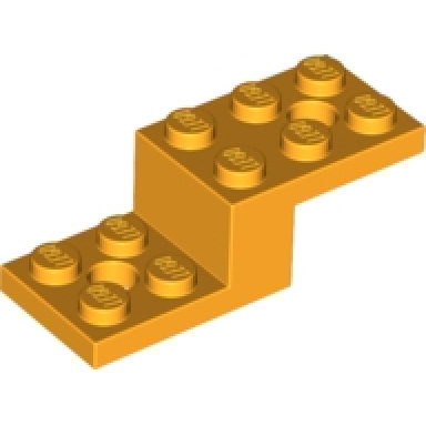 bright light orange bracket 5 x 2 x 1 1 3 with 2 holes and bottom tube