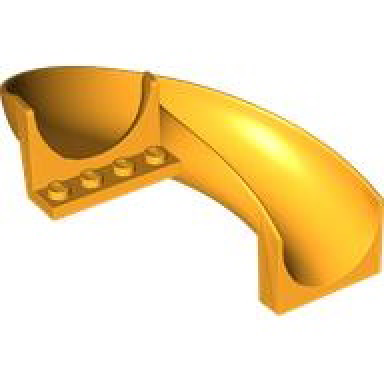 bright light orange slide playground 7 x 12 x 8 1 3 curved 180 degrees