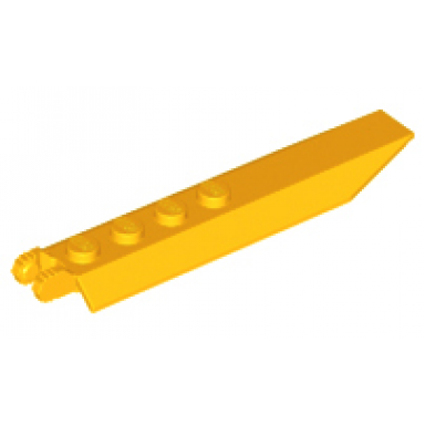 bright light orange hinge plate 1 x 8 with angled side extensions squared plate underside