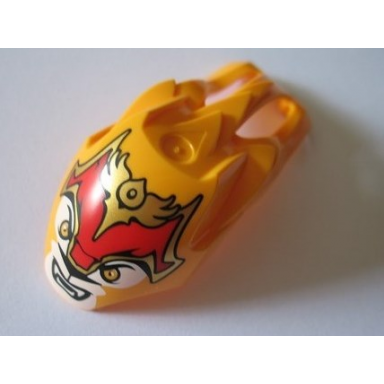 bright light orange flywheel fairing large cat streamlined shape with laval pattern