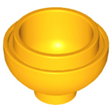 bright light orange brick round 2 x 2 dome bottom