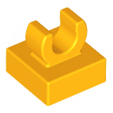 bright light orange tile modified 1 x 1 with open o clip