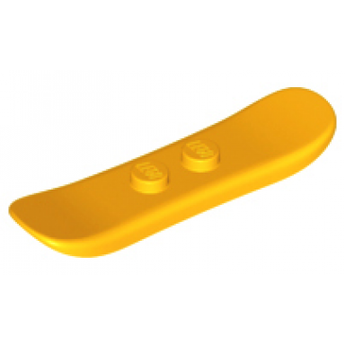 bright light orange minifigure utensil snowboard small