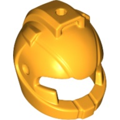 bright light orange minifigure headgear helmet space with air intakes and hole on top