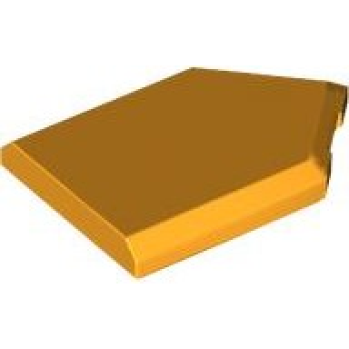 bright light orange tile modified 2 x 3 pentagonal