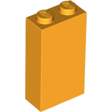bright light orange brick 1 x 2 x 3
