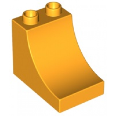 bright light orange duplo brick 2 x 3 x 2 arch inverted