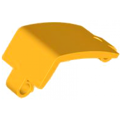 bright light orange technic panel curved 3 x 5 x 3