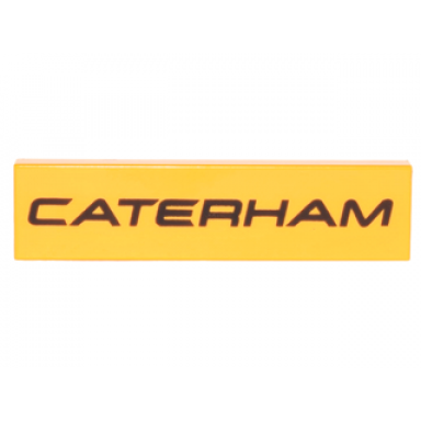 bright light orange tile 1 x 4 with black caterham pattern