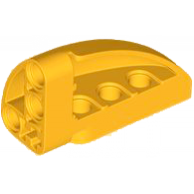 bright light orange technic panel curved 5 x 3 x 2 corner quarter ellipse right