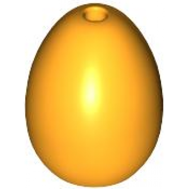 bright light orange egg with small pin hole
