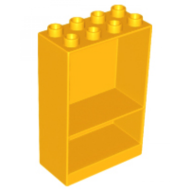 bright light orange duplo furniture cabinet 2 x 4 x 5