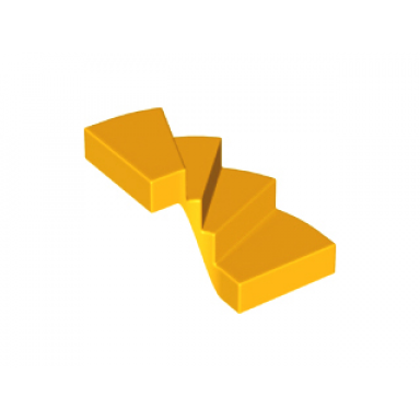 bright light orange stairs 6 x 6 x 4 curved