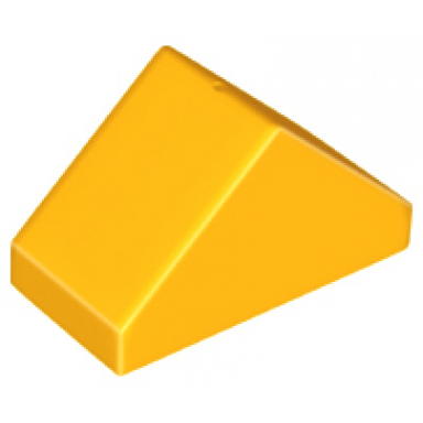 bright light orange duplo brick 4 x 2 slope 45 double